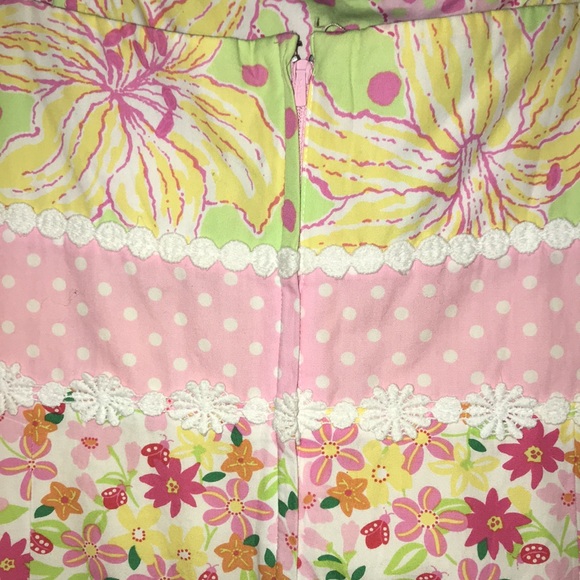 Lilly Pulitzer Vintage Kentucky Derby Strapless Cotton Mini Dress Size 12 - Picture 5 of 7